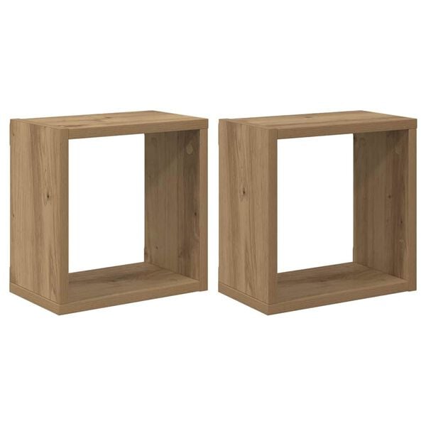 vidaXL Ράφια Τοίχου με ράφι 2 pcs Artisan Oak 26 x 15 x 26 cm