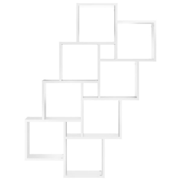 vidaXL Ράφι Κύβος Τοίχου Λευκό 90x15x119 εκ. από Επεξεργασμένο Ξύλο