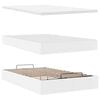 vidaXL Οθωμανικό κρεβάτι με στρώμα Λευκό 120x190 cm Faux Leather