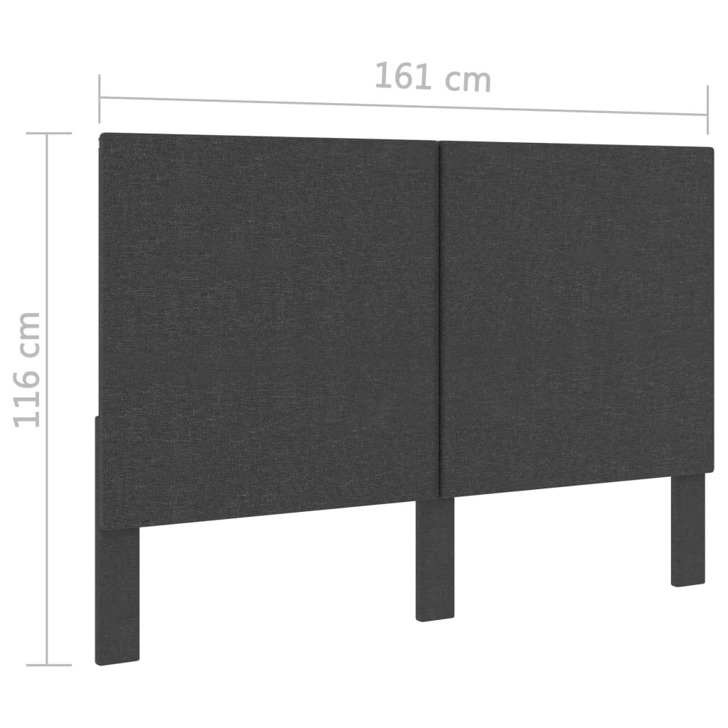 vidaXL Κρεβάτι Boxspring Σκούρο Γκρι 160 x 200 εκ. Υφασμάτινο