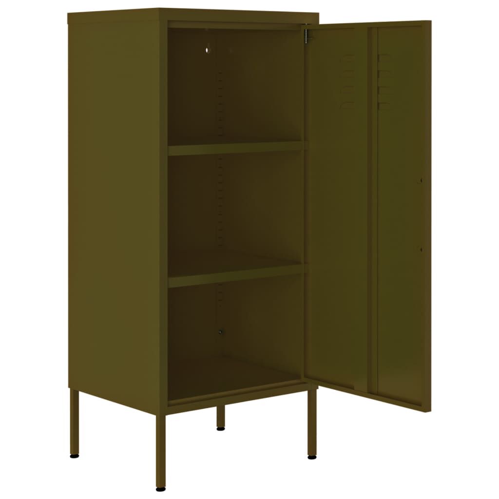 vidaXL Ντουλάπι Αποθήκευσης Πράσινο Λαδί 42,5x35x101,5 εκ. από Ατσάλι