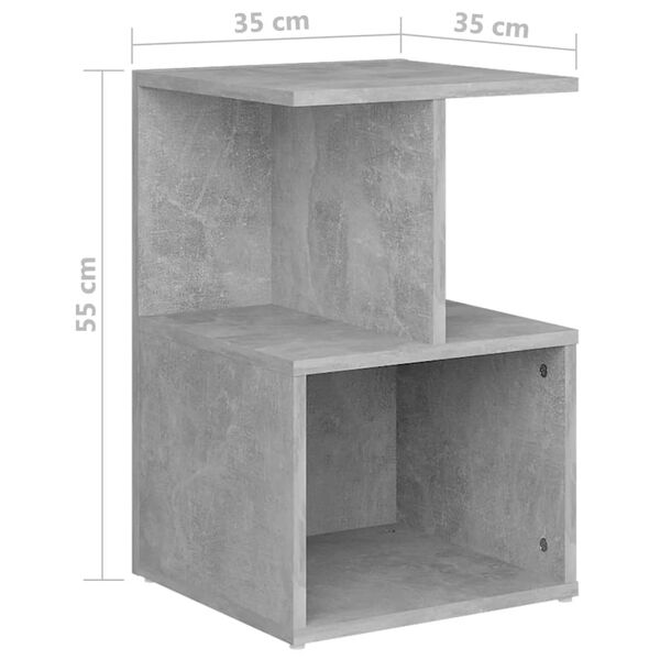 vidaXL Βοηθητικό Ντουλάπι Γκρι Σκυρ. 35 x 35 x 55 εκ. από Επεξ. Ξύλο