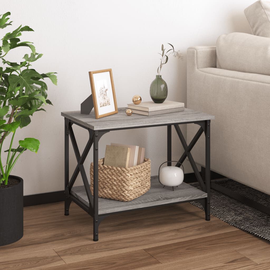 vidaXL Βοηθητικό Τραπέζι Γκρι Sonoma 55x38x45 εκ. Επεξεργασμένο Ξύλο