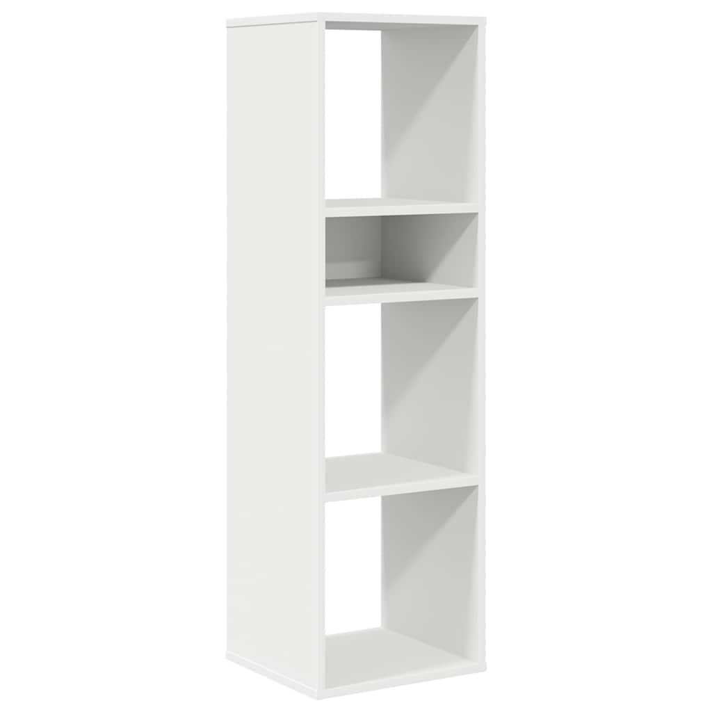 vidaXL Βιβλιοθήκη με 5 Ράφια Λευκή 34x31x112 εκ. Επεξεργασμένο Ξύλο