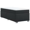 vidaXL Κρεβάτι Boxspring με Στρώμα Μαύρο 90x190εκ. από Συνθετικό Δέρμα