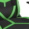 vidaXL Καρέκλα Gaming Μασάζ Υποπόδιο Μαύρο/Πράσινο από Συνθετικό Δέρμα