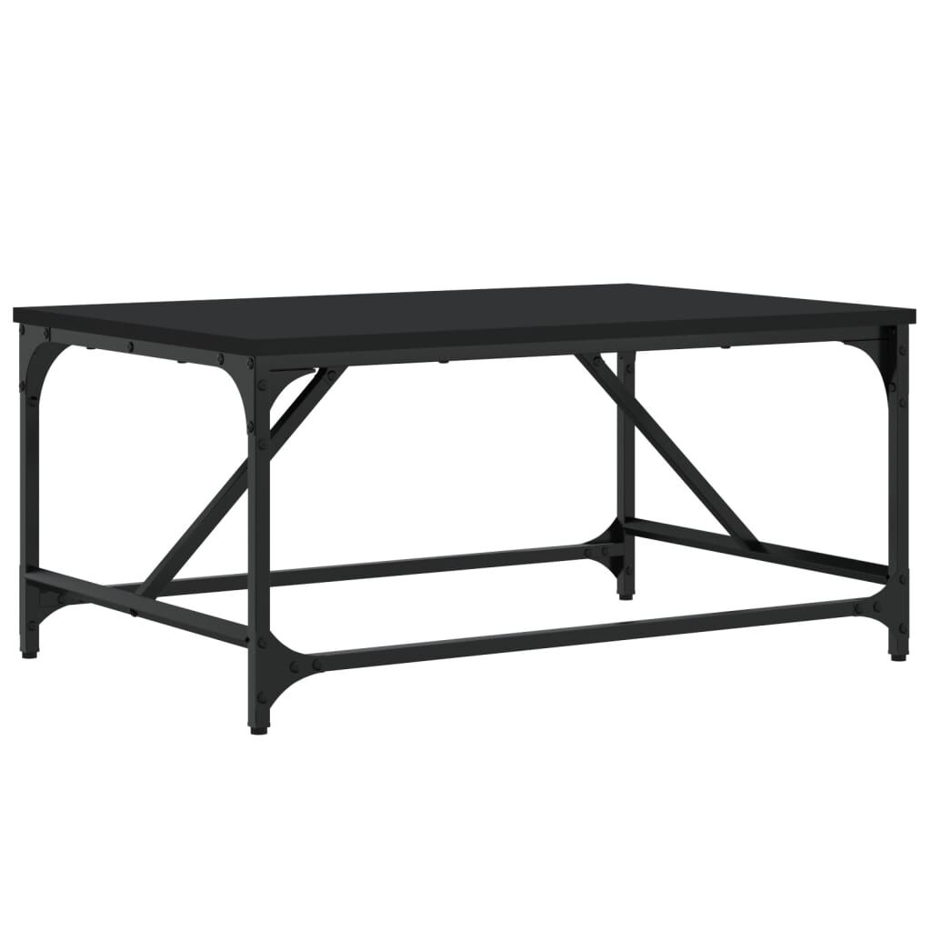 vidaXL Τραπεζάκι Σαλονιού Μαύρο 75 x 50 x 35 εκ. από Επεξεργ. Ξύλο