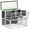 vidaXL Κλουβί Κουνελιών Γκρι 102 x 90 x 84,5 εκ. Μασίφ Ξύλο Πεύκου