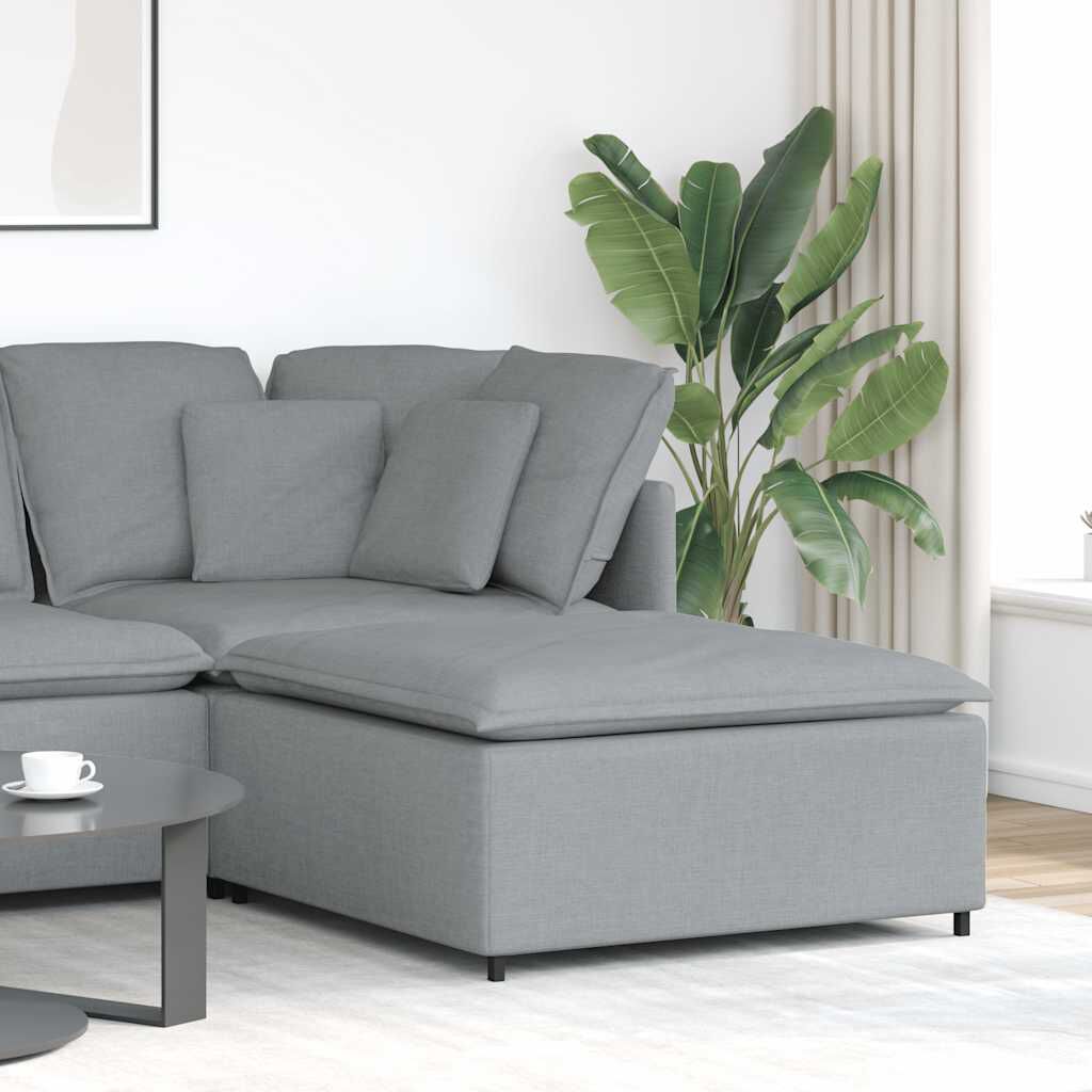 vidaXL Υποπόδιο Καναπέ Ανοιχτό Γκρι 100 x 100 x 48 εκ.