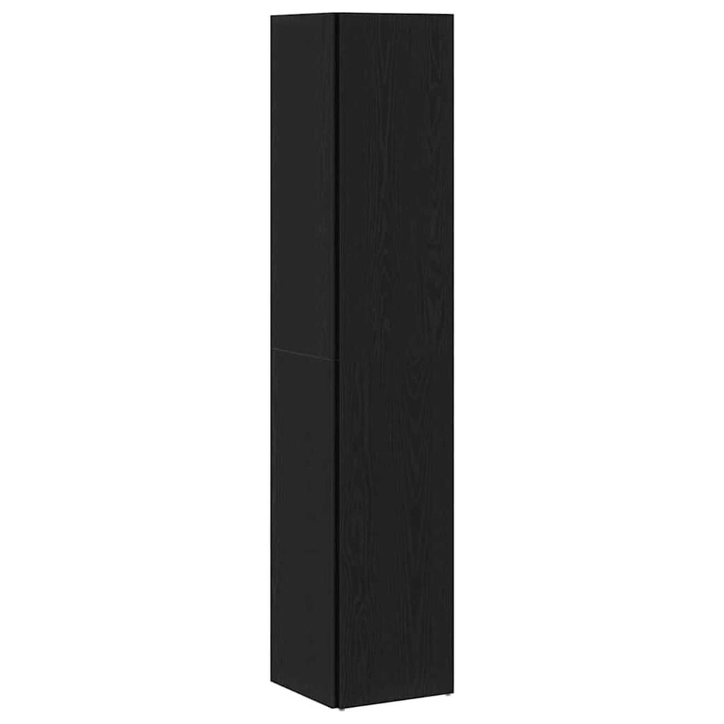 vidaXL Γωνιακά ράφια Μαύρη δρυς 33 x 33 x 164.5 cm Επεξεργασμένο ξύλο
