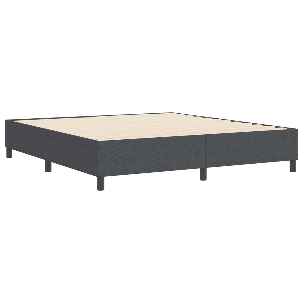 vidaXL Κρεβάτι με ελατήρια Σκούρο γκρι 180 x 200 cm Βελούδο