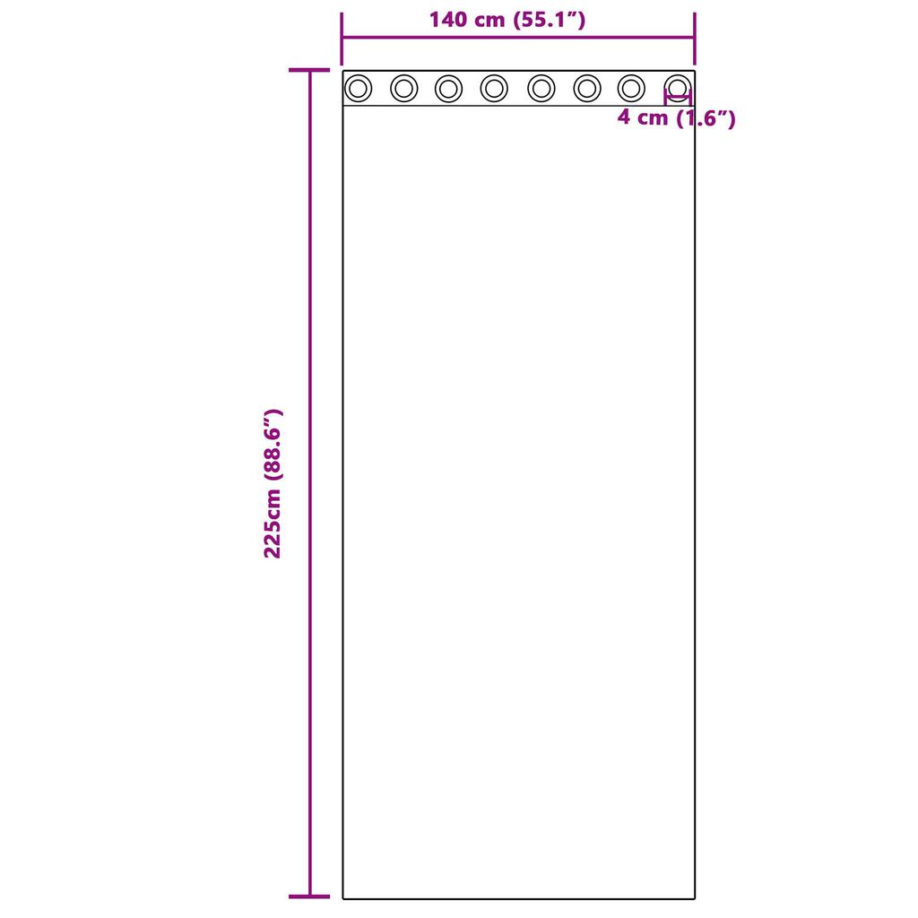 vidaXL Κουρτίνες με κουρτίνες 2 pcs Μπεζ 225 x 140 εκ. Πολυεστέρας