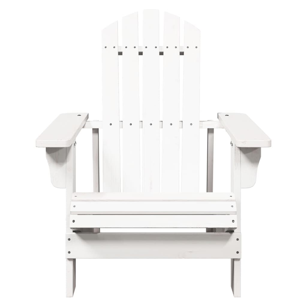 vidaXL Καρέκλα Adirondack Λευκή 69x85x90,5 εκ. από Ξύλο Ελάτης