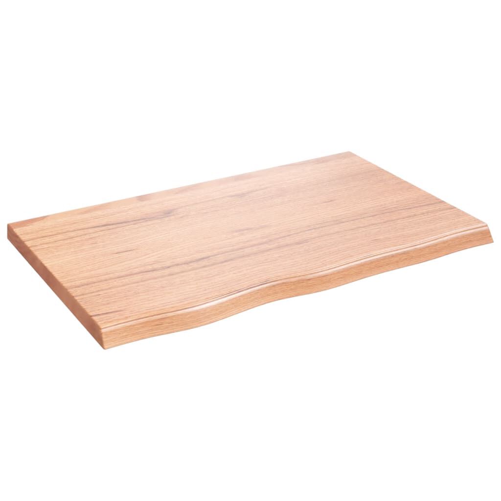 vidaXL Πάγκος Μπάνιου Αν. Καφέ 80x50x(2-4) εκ. Επεξεργ. Μασίφ Ξύλο