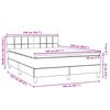 vidaXL &Kappa;&rho;&epsilon;&beta;ά&tau;&iota; Boxspring &mu;&epsilon; &Sigma;&tau;&rho;ώ&mu;&alpha; & LED &sigma;&kappa;&omicron;ύ&rho;&omicron; &mu;&pi;&lambda;&epsilon; 140x220 cm &Beta;&epsilon;&lambda;&omicron;ύ&delta;&iota;&nu;&omicron;