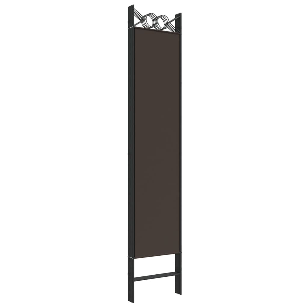 vidaXL Διαχωριστικό Δωματίου με 6 Πάνελ Καφέ 240x200 εκ. από Ύφασμα