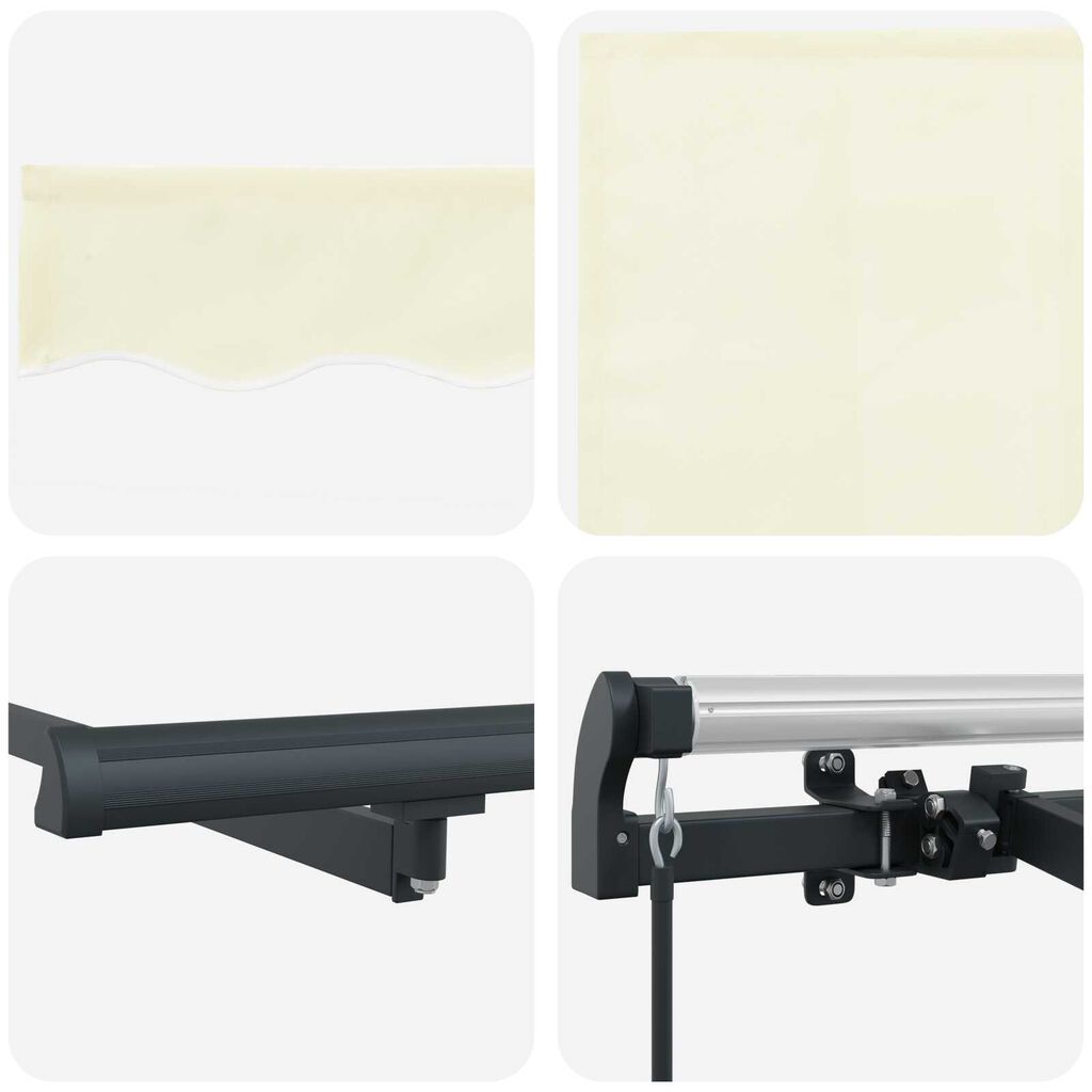 vidaXL Σκηνίτσα Αναδιπλούμενη Κρεμ 250 x 200 cm Πολυεστέρας, Αλουμίνιο