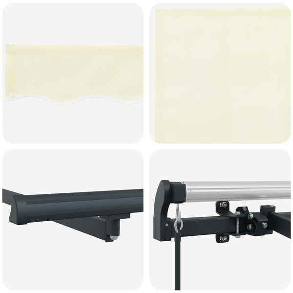 vidaXL Σκηνίτσα Αναδιπλούμενη Κρεμ 250 x 200 cm Πολυεστέρας, Αλουμίνιο