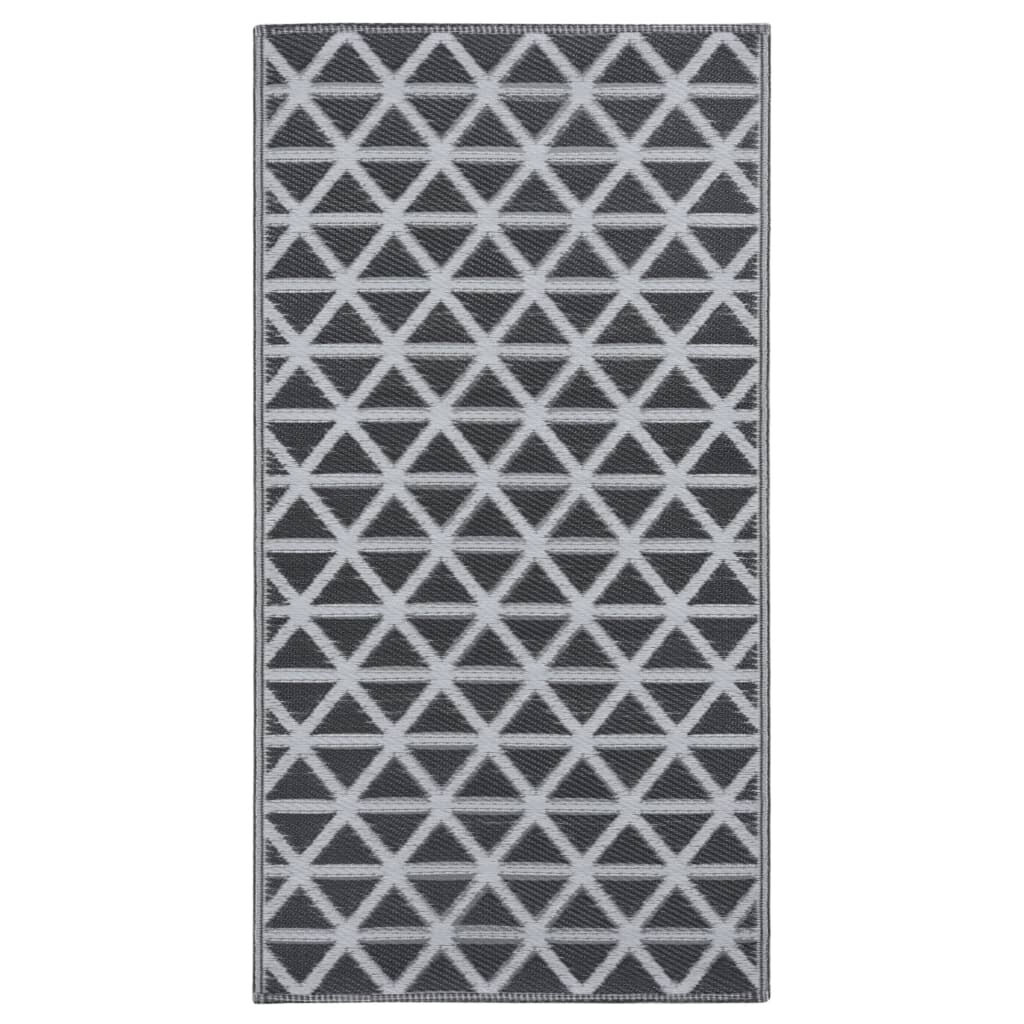vidaXL Χαλί εξωτερικού χώρου ARAKIL Μαύρο 80x150 cm PP