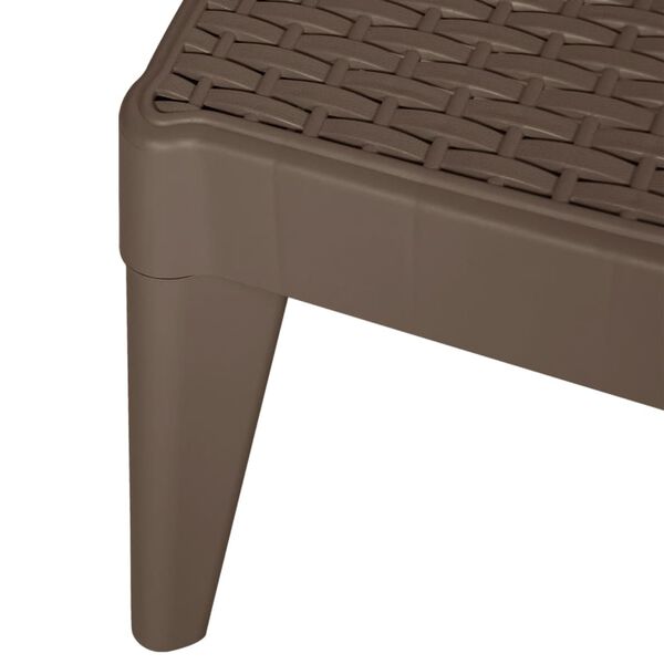 vidaXL Ξαπλώστρα Καφέ 186 x 60 x 29 από Πολυπροπυλένιο