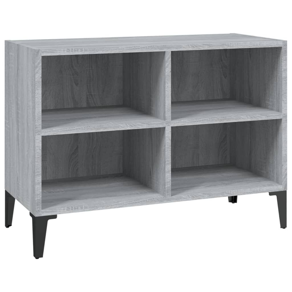 vidaXL Έπιπλο Τηλεόρασης Γκρι Sonoma 69,5x30x50 εκ. με Μεταλλικά Πόδια