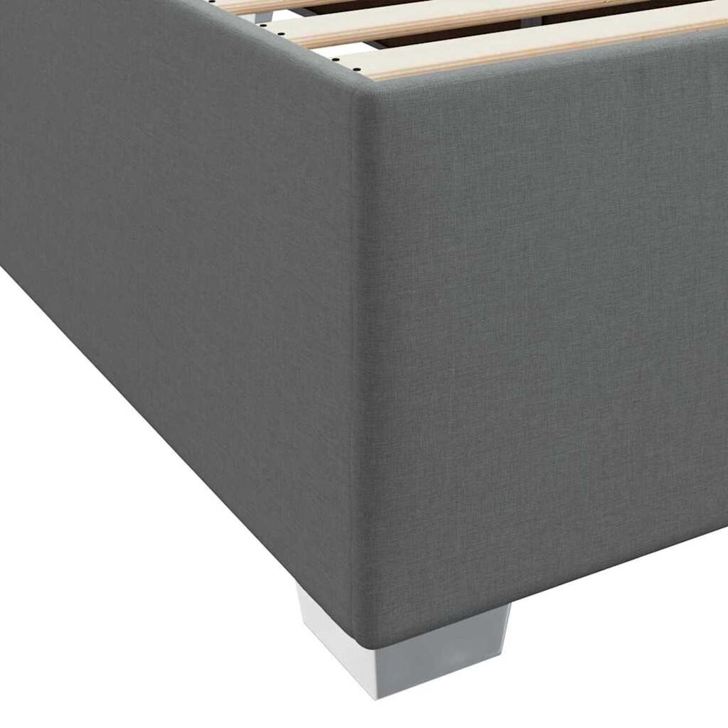 vidaXL Σκελετός Κρεβατιού Σκούρο γκρι 120 x 190 cm ύφασμα