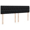 vidaXL Κρεβάτι Boxspring με Στρώμα Μαύρο 180x200 εκ. Βελούδινο
