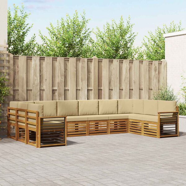 vidaXL &Sigma;&epsilon;&tau; &Kappa;&alpha;&nu;&alpha;&pi;έ 10 pcs &Phi;&upsilon;&sigma;&iota;&kappa;ό &kappa;&alpha;&iota; &Mu;&pi;&epsilon;&zeta; &Sigma;&tau;&epsilon;&rho;&epsilon;ό &Xi;ύ&lambda;&omicron; &Alpha;&kappa;&alpha;&kappa;ί&alpha;&sigmaf;