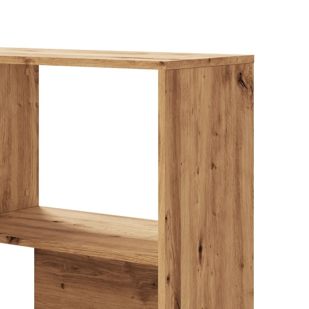 vidaXL Βιβλιοθήκη Γωνιακή 4 Επ. Αρτισιανή Δρυς 85x85x140 εκ Επεξ. Ξύλο