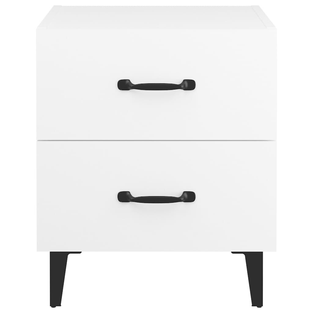 vidaXL Κομοδίνα 2 τεμ. Λευκά 40 x 35 x 47,5 εκ.