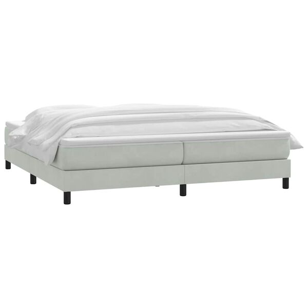 vidaXL Box Spring &kappa;&rho;&epsilon;&beta;ά&tau;&iota; &mu;&epsilon; &sigma;&tau;&rho;ώ&mu;&alpha; &alpha;&nu;&omicron;&iota;&chi;&tau;ό &gamma;&kappa;&rho;&iota; 180x220 cm &Beta;&epsilon;&lambda;&omicron;ύ&delta;&iota;&nu;&omicron;