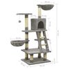 vidaXL Γατόδεντρο Γκρι 122 εκ. με Στύλους Ξυσίματος από Σχοινί Σιζάλ