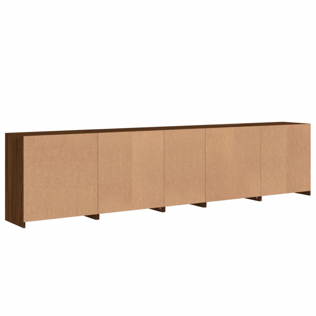 vidaXL Μπουφές με LED Καφέ Δρυς 283 x 37 x 67 εκ.