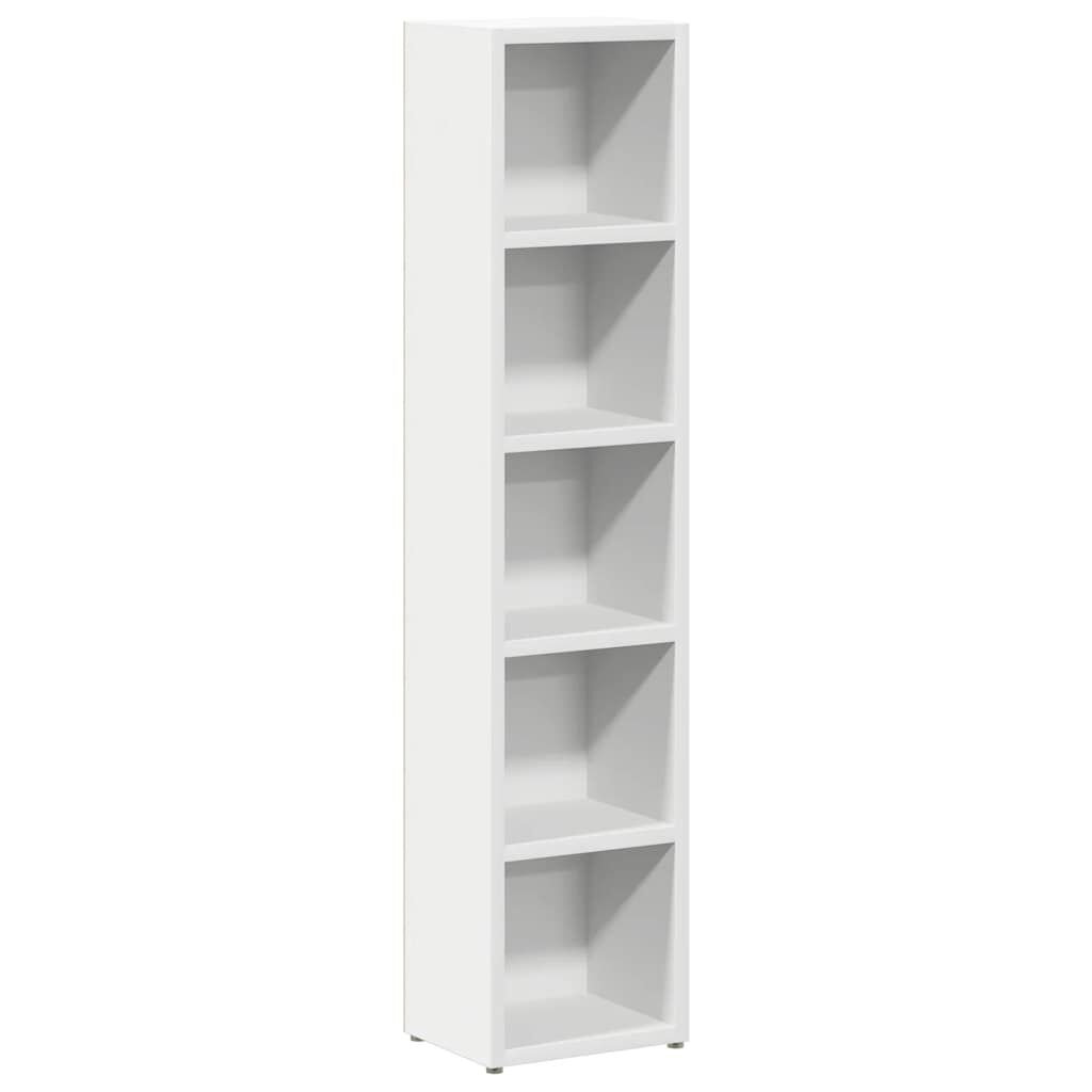 vidaXL Έπιπλα για CD 2 τεμ. Λευκά 21x16x93,5 εκ. από Μοριοσανίδα