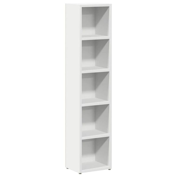 vidaXL Έπιπλα για CD 2 τεμ. Λευκά 21x16x93,5 εκ. από Μοριοσανίδα