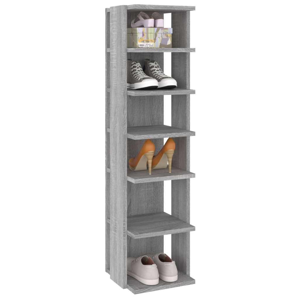 vidaXL Παπουτσοθήκη Γκρι Sonoma 27,5x27x102 εκ. από Επεξεργασμένο Ξύλο