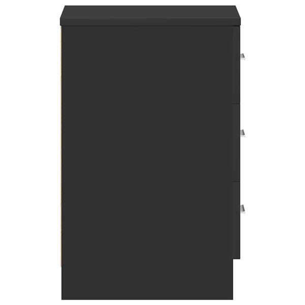 vidaXL Κομοδίνο Μαύρο 38 x 35 x 56 εκ. από Μοριοσανίδα