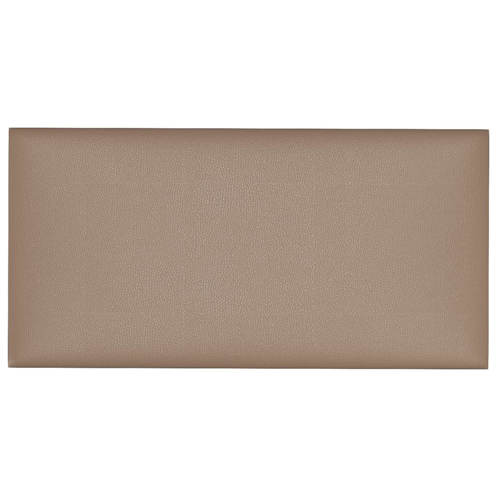 vidaXL Πάνελ Τοίχου 12 τεμ. Καπουτσίνο 30x15 εκ. 0,54 μ² Συνθ. Δέρμα