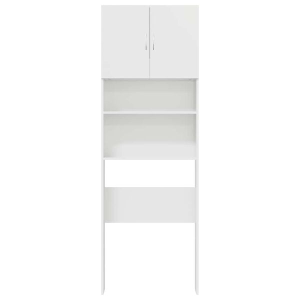 vidaXL Ντουλάπι Πλυντηρίου Γυαλιστερό Λευκό 64x24x190 εκ Επεξ. Ξύλο