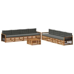 vidaXL &Sigma;&epsilon;&iota;&rho;ά &Kappa;&alpha;&nu;&alpha;&pi;έ &Epsilon;&xi;&omega;&tau;&epsilon;&rho;&iota;&kappa;&omicron;ύ &mu;&epsilon; &mu;&alpha;&xi;&iota;&lambda;ά&rho;&iota; 9 pcs &Phi;&upsilon;&sigma;&iota;&kappa;ό &kappa;&alpha;&iota; &Alpha;&nu;&theta;&rho;&alpha;&kappa;ί