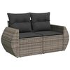 vidaXL Σετ Καναπέ Κήπου 9 pcs Γκρι συνθετικό ρατάν