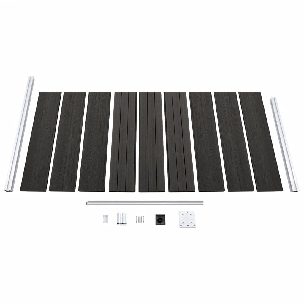 vidaXL Πάνελ Περίφραξης Γκρι 95 x 186 εκ. από WPC