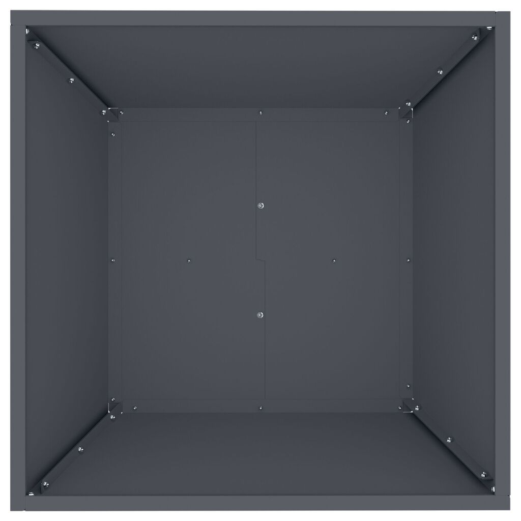 vidaXL Μεταλλική Γλάστρα Ανθρακί Μέταλλο 50 x 50 x 15 εκ.