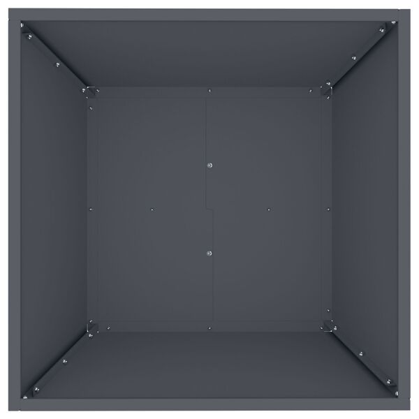 vidaXL Γλάστρα Κήπου Ανθρακί 50 x 50 x 15 cm Ατσάλι