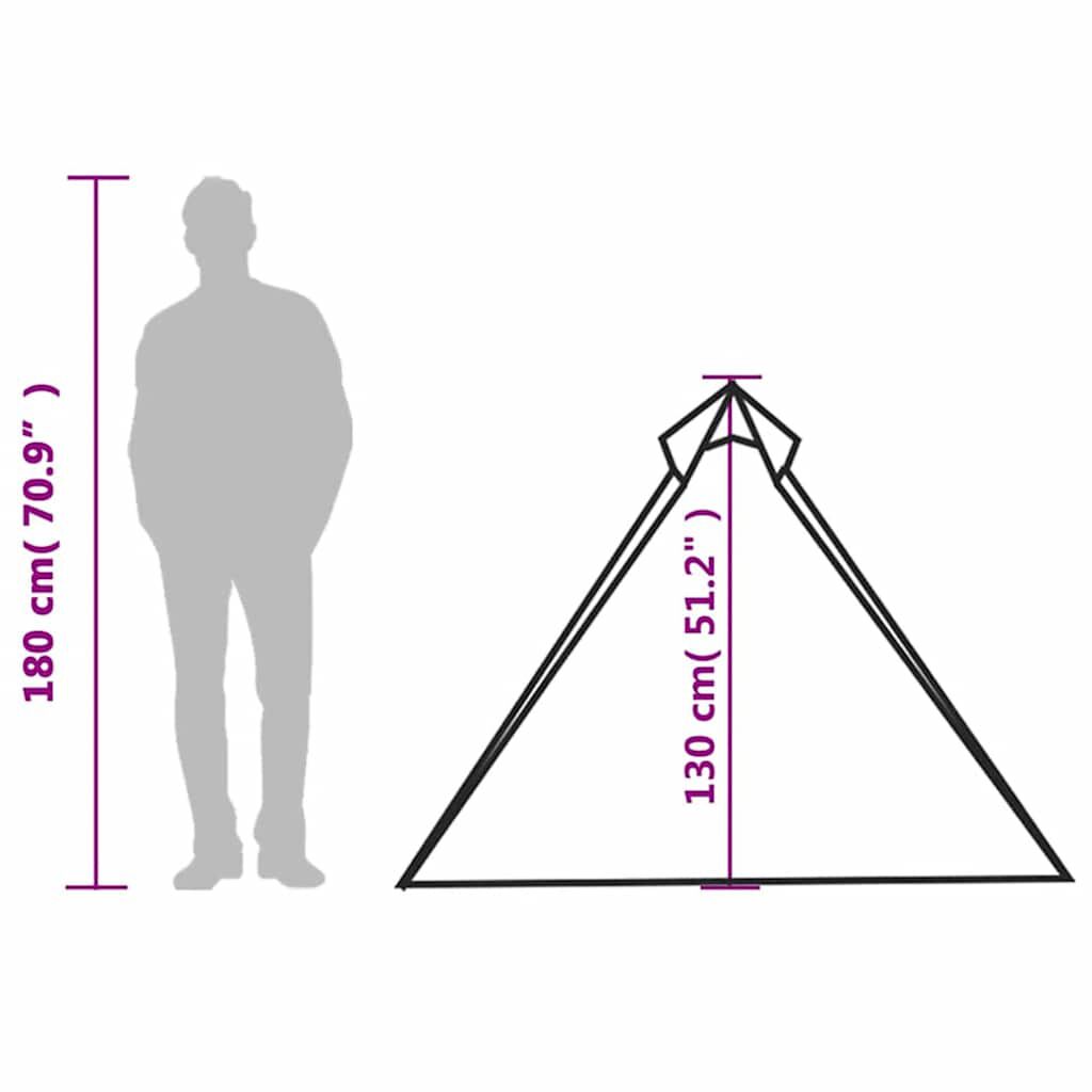vidaXL Σκηνή Κάμπινγκ Tipi 1 Ατόμου Αδιάβροχη Πορτοκαλί