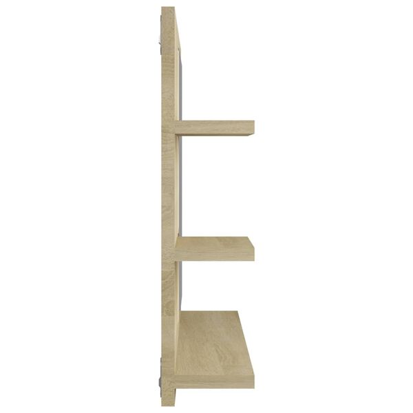 vidaXL Καθρέφτης Μπάνιου Sonoma Δρυς 60 x 10,5 x 45 εκ. Επεξ. Ξύλο