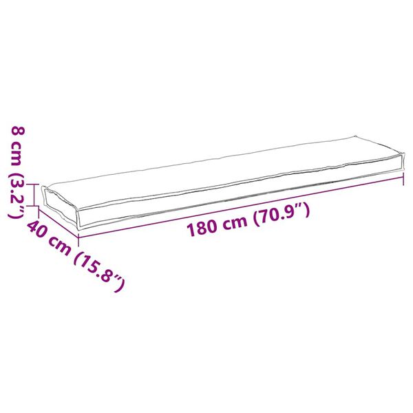 vidaXL Σετ Μαξιλαριών Πάγου 2 pcs Γκρι 180 x 40 x 8 εκ. Ύφασμα Oxford