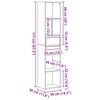 vidaXL Βιβλιοθήκη Μαύρη δρυς 36 x 30 x 171 εκ. Επεξεργασμένο ξύλο