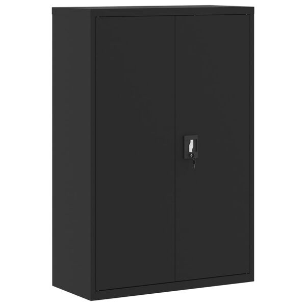 vidaXL Αρχειοθήκη Μαύρη 90 x 40 x 140 εκ. Ατσάλινη
