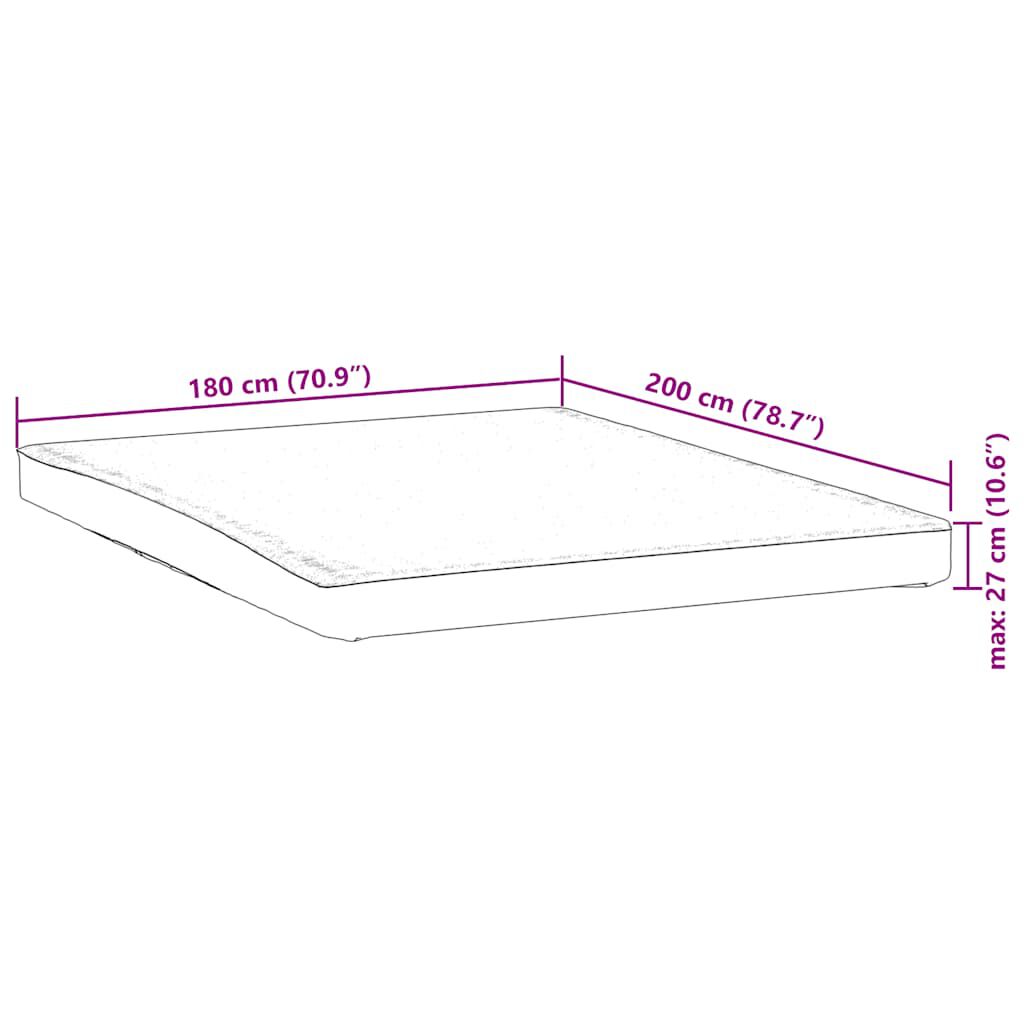 vidaXL Προστατευτικό στρώματος Λευκό 180x200 εκ. Αδιάβροχο